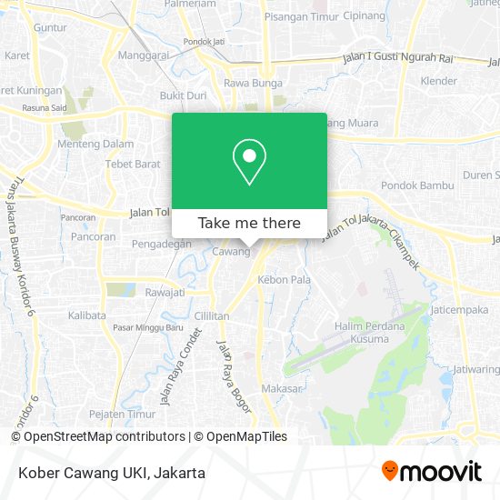 Kober Cawang UKI map