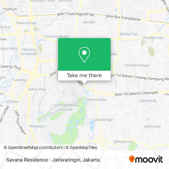 Savana Residence - Jatiwaringin map