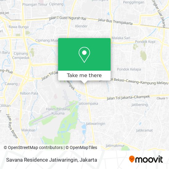 Savana Residence Jatiwaringin map
