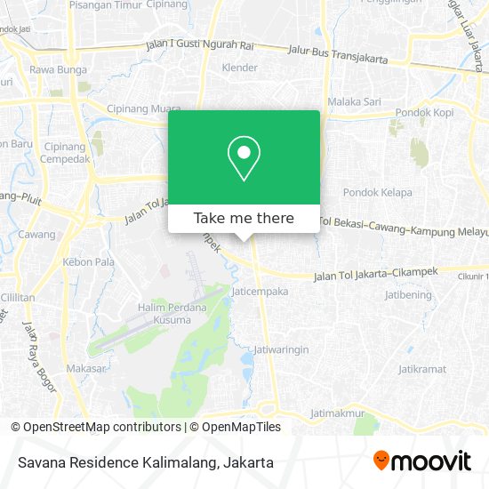 Savana Residence Kalimalang map