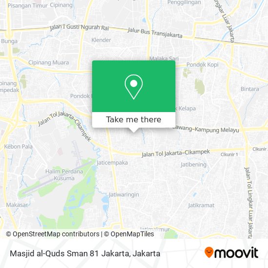 Masjid al-Quds Sman 81 Jakarta map