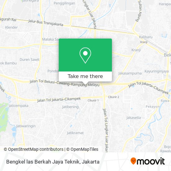 Bengkel las Berkah Jaya Teknik map