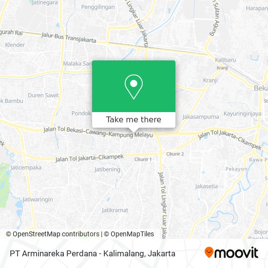 PT Arminareka Perdana - Kalimalang map
