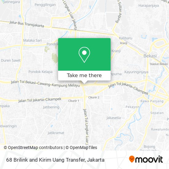 68 Brilink and Kirim Uang Transfer map