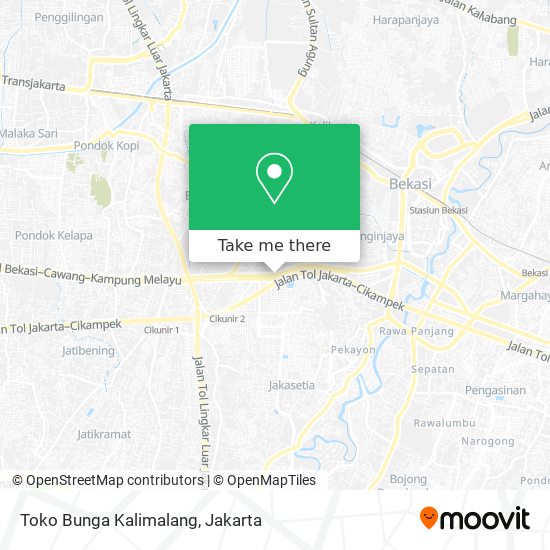 Toko Bunga Kalimalang map