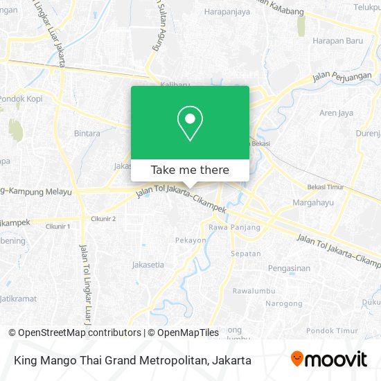 King Mango Thai Grand Metropolitan map