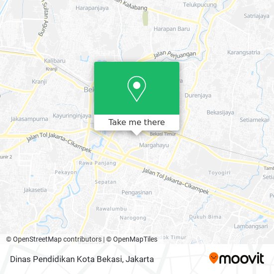 Dinas Pendidikan Kota Bekasi map