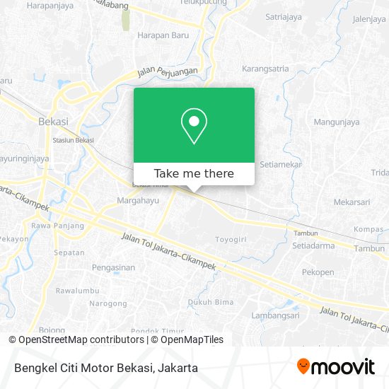 Bengkel Citi Motor Bekasi map