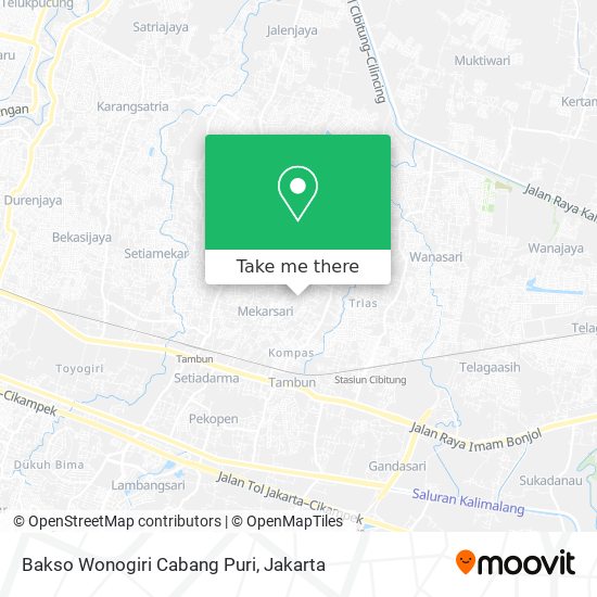 Bakso Wonogiri Cabang Puri map