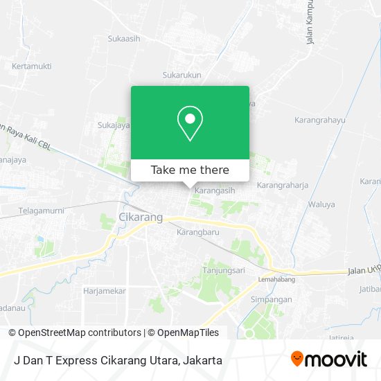 J Dan T Express Cikarang Utara map