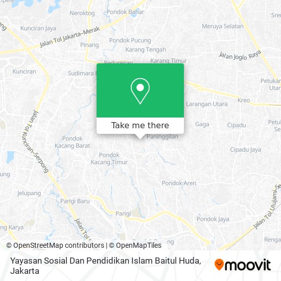 Yayasan Sosial Dan Pendidikan Islam Baitul Huda map