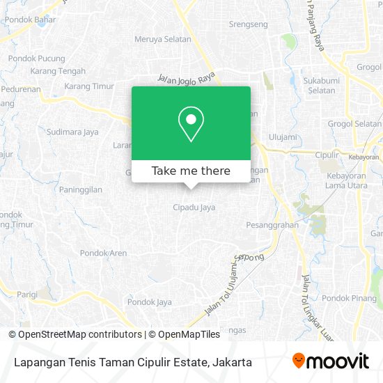 Lapangan Tenis Taman Cipulir Estate map