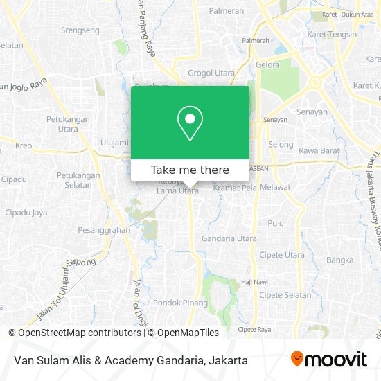 Van Sulam Alis & Academy Gandaria map