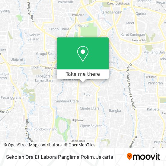 Sekolah Ora Et Labora Panglima Polim map