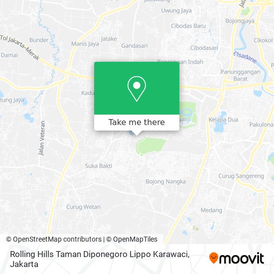 Rolling Hills Taman Diponegoro Lippo Karawaci map