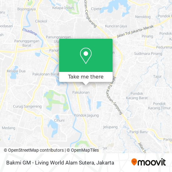 Bakmi GM - Living World Alam Sutera map