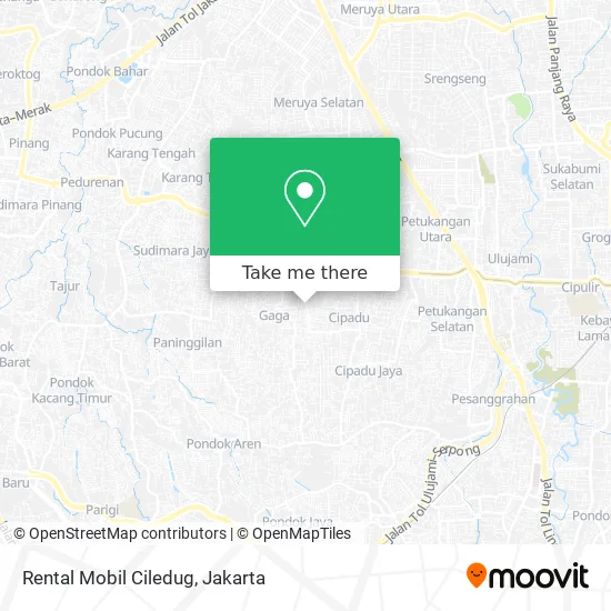 Rental Mobil Ciledug map