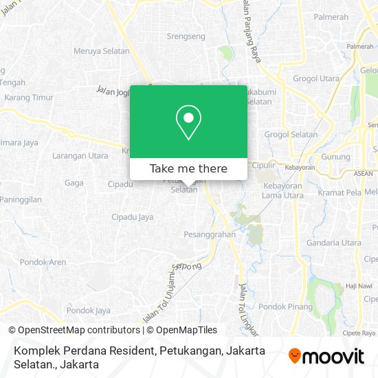 Komplek Perdana Resident, Petukangan, Jakarta Selatan. map