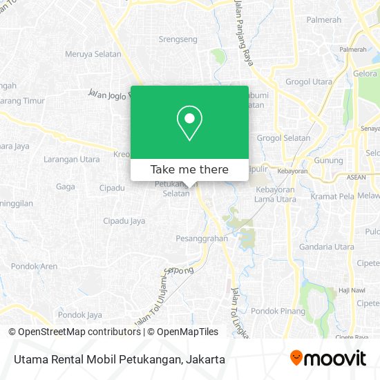 Utama Rental Mobil Petukangan map