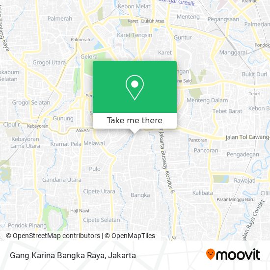 Gang Karina Bangka Raya map