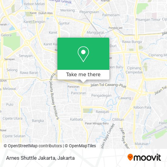 Arnes Shuttle Jakarta map