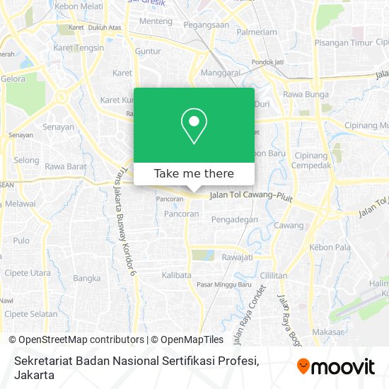 Sekretariat Badan Nasional Sertifikasi Profesi map