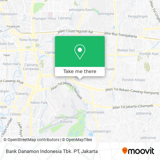 Bank Danamon Indonesia Tbk. PT map