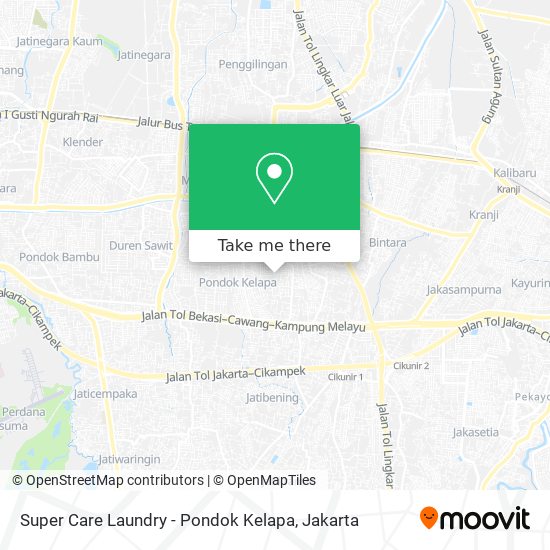 Super Care Laundry - Pondok Kelapa map