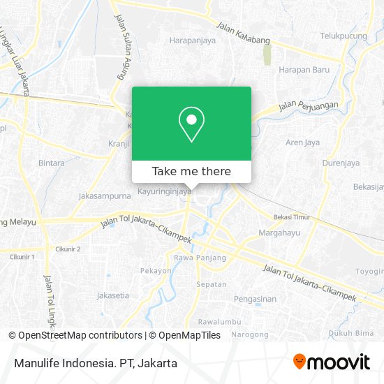 Manulife Indonesia. PT map