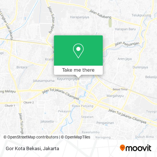 Gor Kota Bekasi map