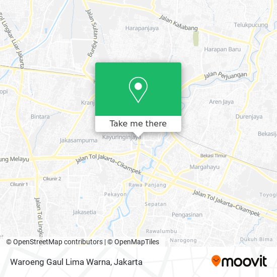 Waroeng Gaul Lima Warna map