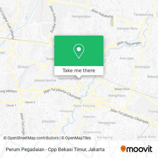 Perum Pegadaian - Cpp Bekasi Timur map