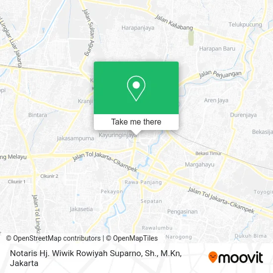 Notaris Hj. Wiwik Rowiyah Suparno, Sh., M.Kn map