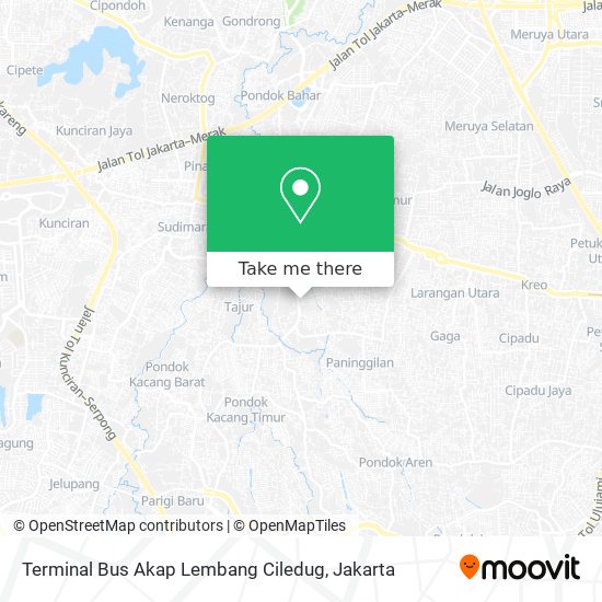Terminal Bus Akap Lembang Ciledug map