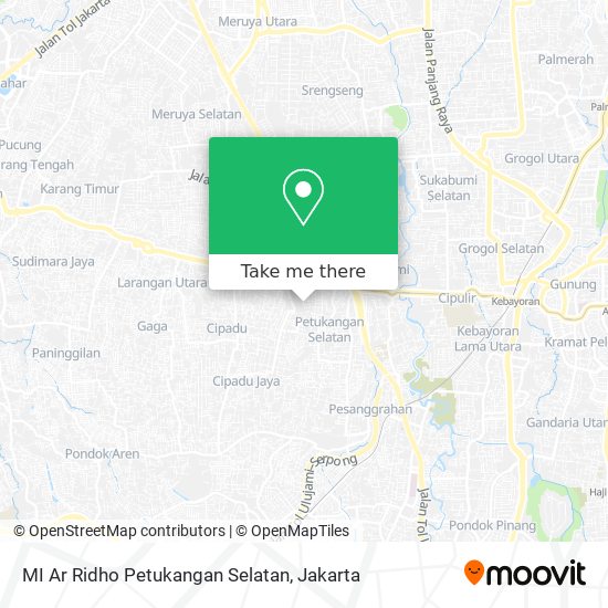 MI Ar Ridho Petukangan Selatan map