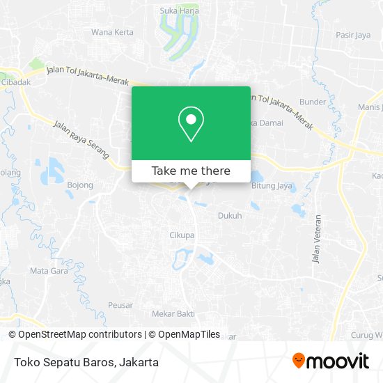 Toko Sepatu Baros map