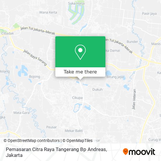 Pemasaran Citra Raya Tangerang Bp Andreas map