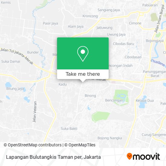 Lapangan Bulutangkis Taman per map