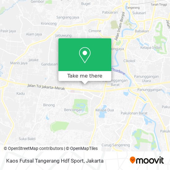 Kaos Futsal Tangerang Hdf Sport map