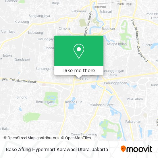 Baso Afung Hypermart Karawaci Utara map