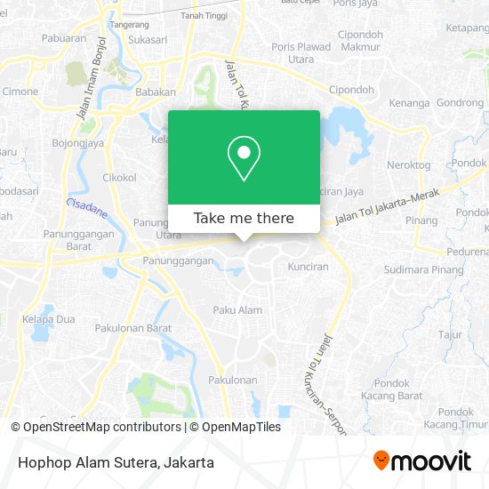 Hophop Alam Sutera map