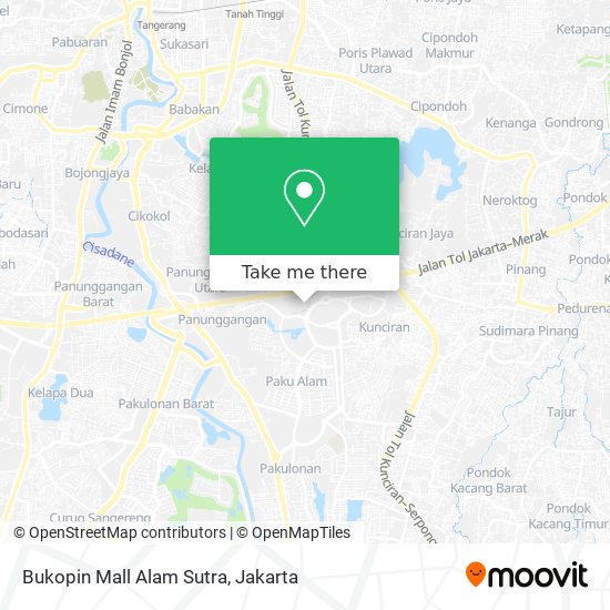 Bukopin Mall Alam Sutra map