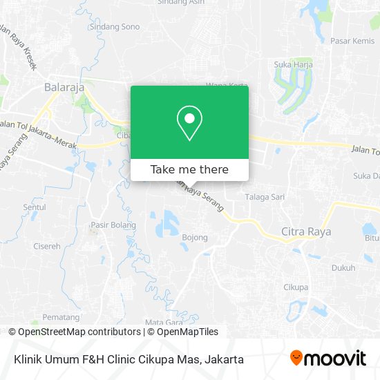 Klinik Umum F&H Clinic Cikupa Mas map