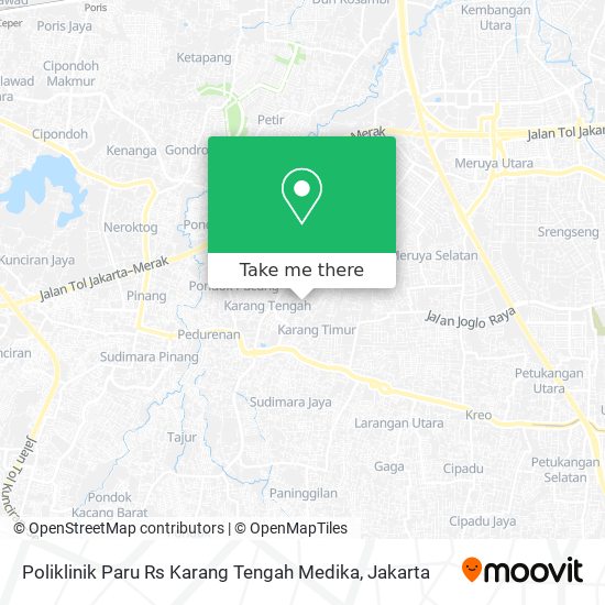 Poliklinik Paru Rs Karang Tengah Medika map