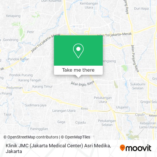 Klinik JMC (Jakarta Medical Center) Asri Medika map