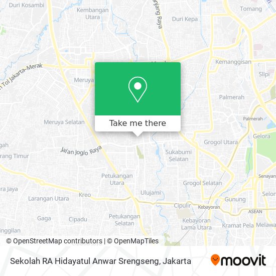 Sekolah RA Hidayatul Anwar Srengseng map