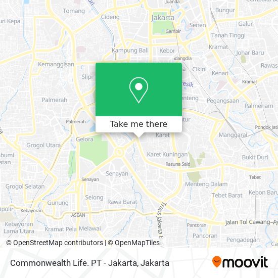 Commonwealth Life. PT - Jakarta map