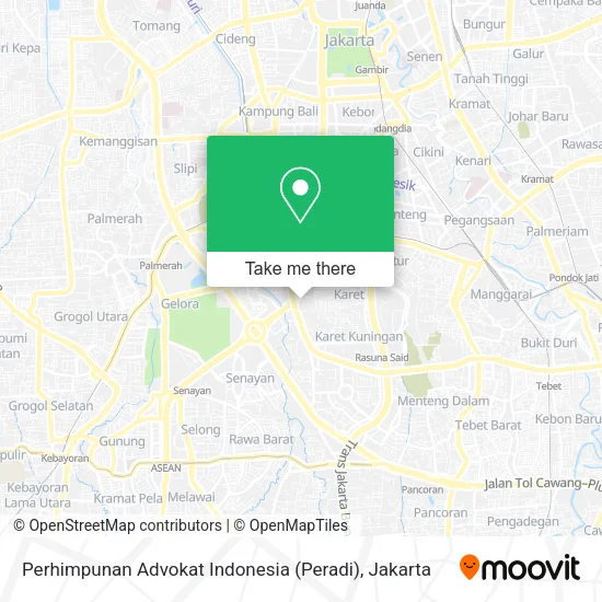 Perhimpunan Advokat Indonesia (Peradi) map