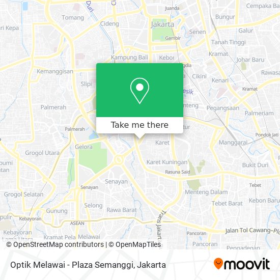 Optik Melawai - Plaza Semanggi map