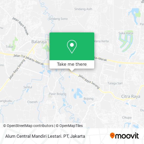 Alum Central Mandiri Lestari. PT map